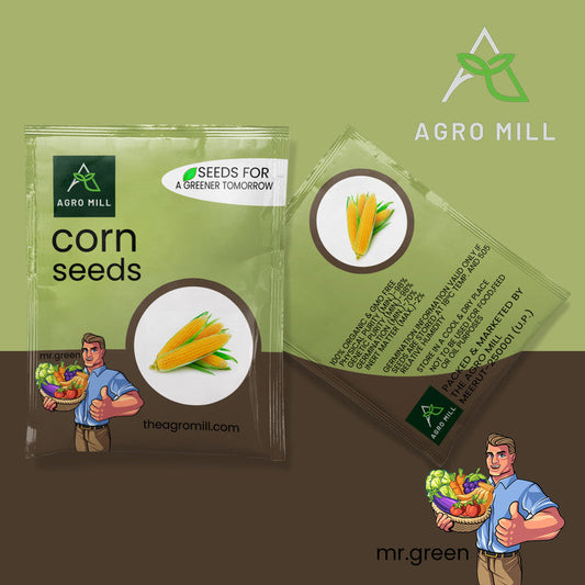 Corn | Bhutta | Maize Vegetable Seeds for Home Garden | Farming | Open Pollinated | 100% Organic | Non Gmo 50 GM.