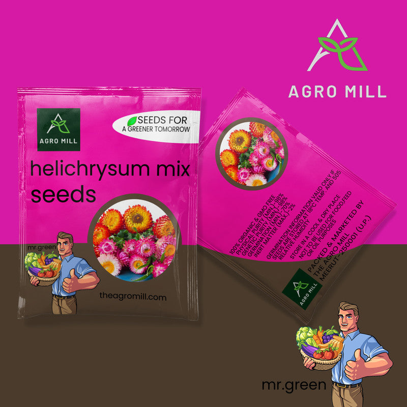 Flower Seeds Combo | Alyssum | Helichrysum | Tithonia | Clarkia | 100% Organic | Non Gmo