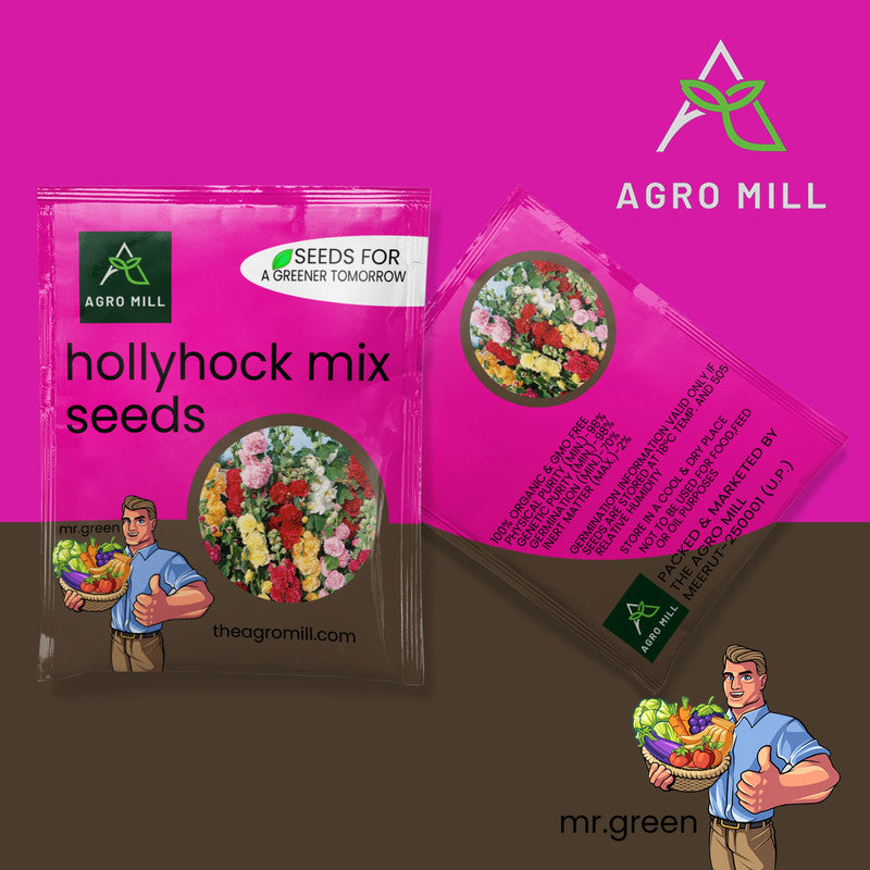 Flower Seeds Combo | CALENDULA MIX | HOLLYHOCK MIX | VERBENA MIX | DAHLIA MIX | 100% Organic | Non Gmo