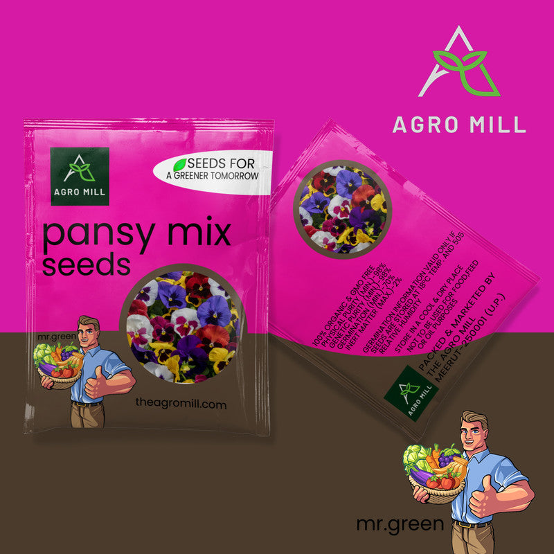 Flower Seeds Combo | CARNATION MIX | PANSY MIX | WALL FLOWER MIX | STOCK MIX |100% Organic | Non Gmo