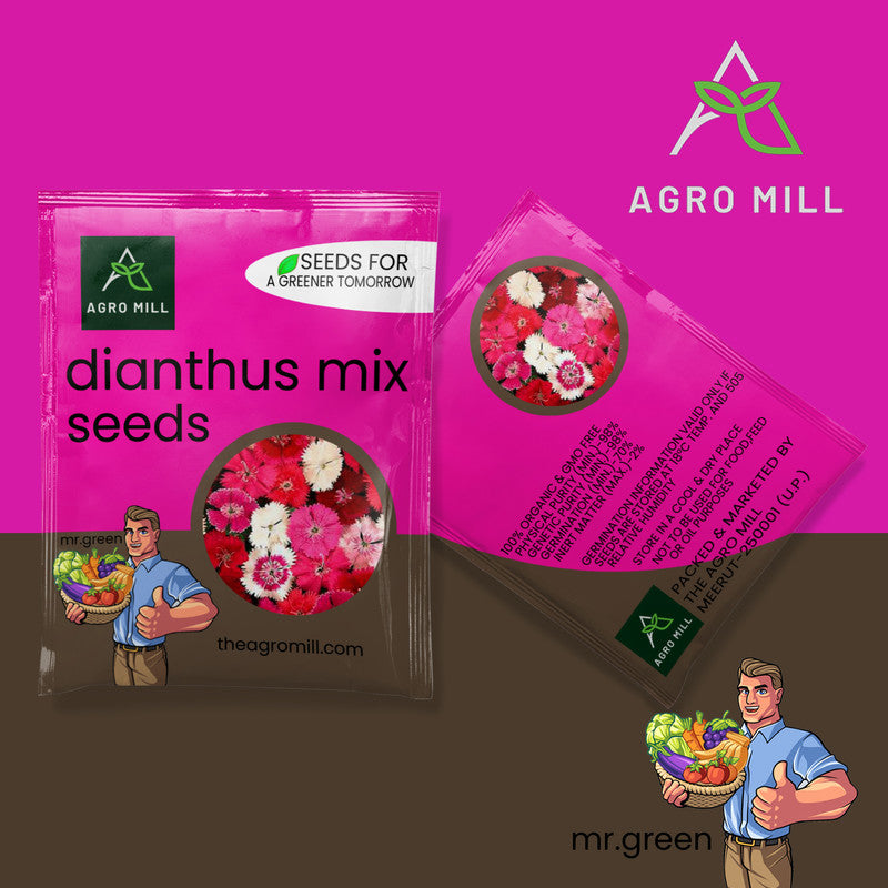 Flower Seeds Combo |SWEET WILLIAM | SALVIA WHITE | DIANTHUS MIX | SWEET PEA |100% Organic | Non Gmo