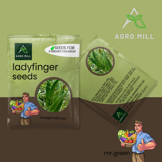 Lady Finger | Bhindi | Okra | Vegetable Seeds for Home Garden | Farming | Open Pollinated | 100% Organic | Non Gmo | 20 Gm.