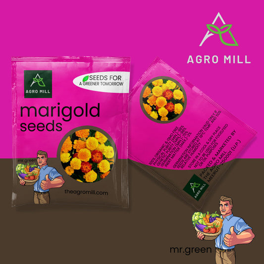 Marigold | Genda | Flower Seeds for Home Garden | Open Pollinated | 100% Organic | Non Gmo | 180-200 SEEDS