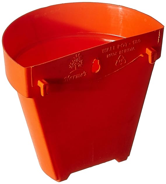 Wall-Mount Pots | 18cm | Set Of 6 | Orange