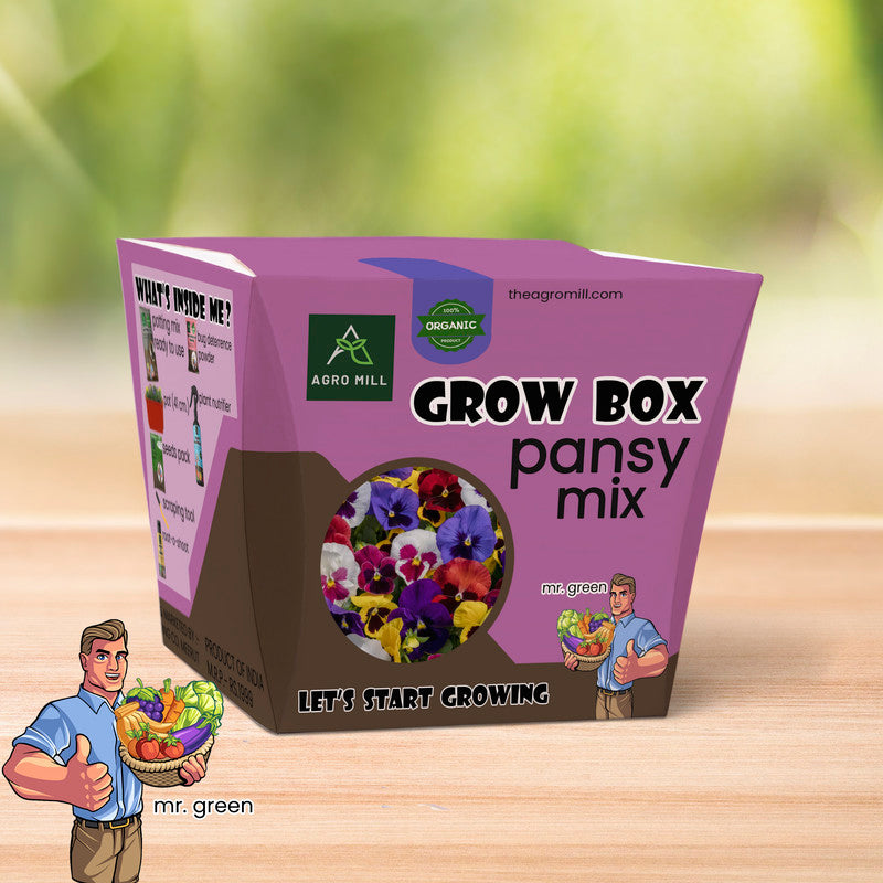 Colorful Canvas: Pansy Mix Grow Box