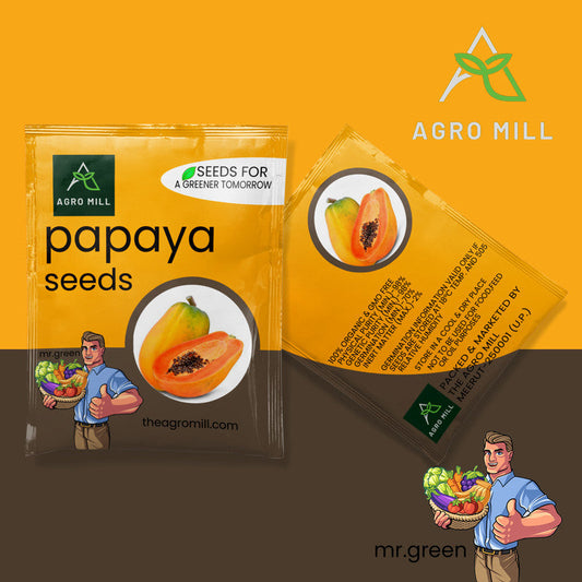 Papaya | Papita | Fruit Seeds for Home Garden | Farming | Open Pollinated | 100% Organic | Non Gmo | 180-200 Seeds