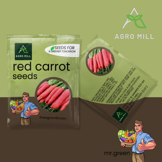 Carrot Red | Gaajar | Vegetable Seeds for Home Garden | Farming | Open Pollinated | 100% Organic | Non Gmo | 10 Gm.