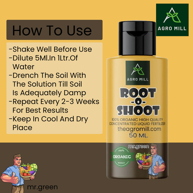 Root-O-Shoot: Concentrated Fertilizer for Stronger, Healthier Roots-50 ML.