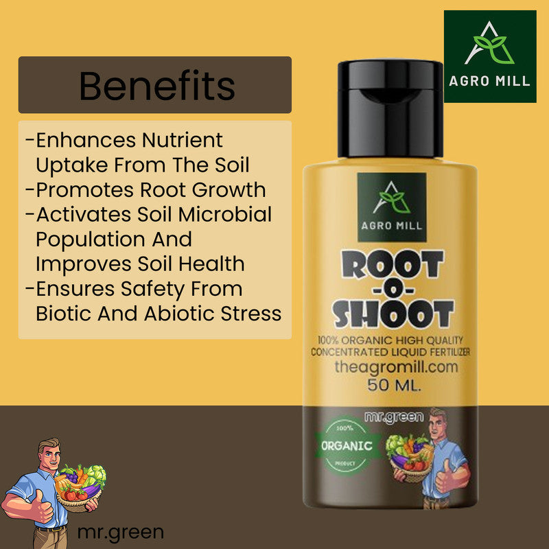 Root-O-Shoot: Concentrated Fertilizer for Stronger, Healthier Roots-50 ML.