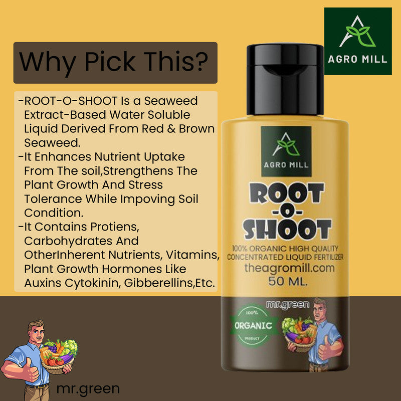 Root-O-Shoot: Concentrated Fertilizer for Stronger, Healthier Roots-50 ML.