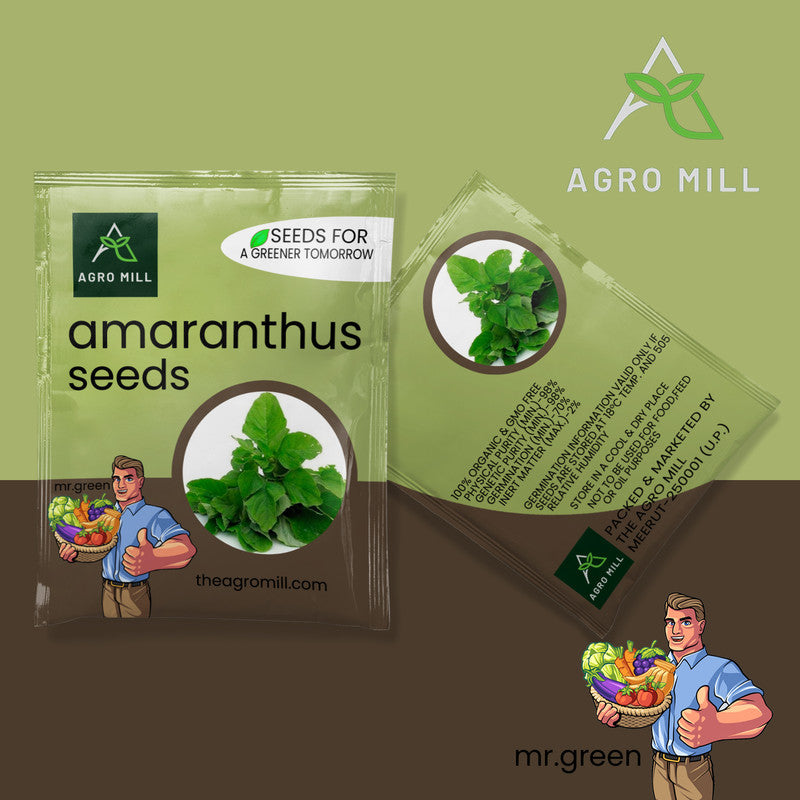 Vegetable Seeds Combo | Amaranthus | Cauliflower | Chilli Vasudha | Green Long Brinjal | 100% Organic | Non Gmo