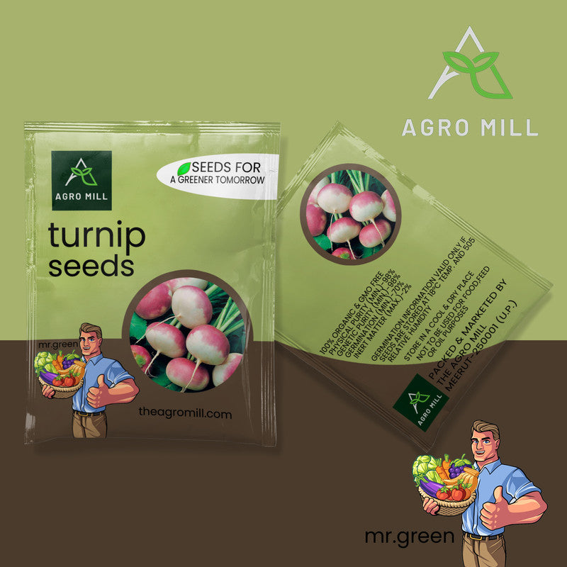 Vegetable Seeds Combo | Turnip | White Brinjal Round | Tomato | Snake Gourd | 100% Organic | Non Gmo