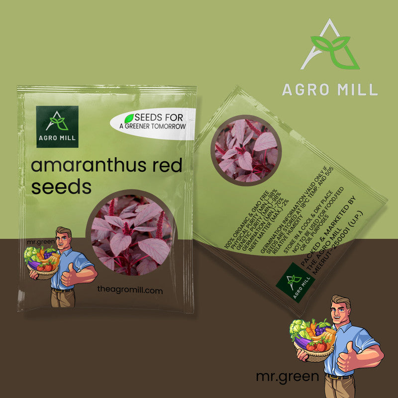 Vegetable Seeds Combo | Amaranthus Red | Cabbage | Cluster Beans | Green Round Brinjal | 100% Organic | Non Gmo