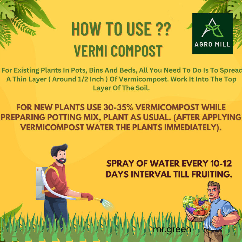 Vermicompost: Nature's Nutrient-Rich Soil Booster-5Kg.