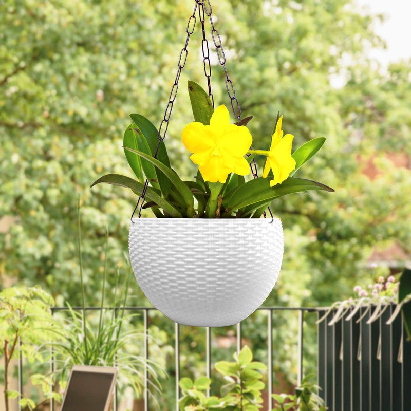 Hanging Basket Pots | 21cm | Set Of 4 | White